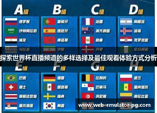 探索世界杯直播频道的多样选择及最佳观看体验方式分析